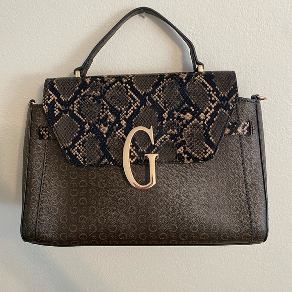 Guess Brown and Black Bag - Picture 1 of 7